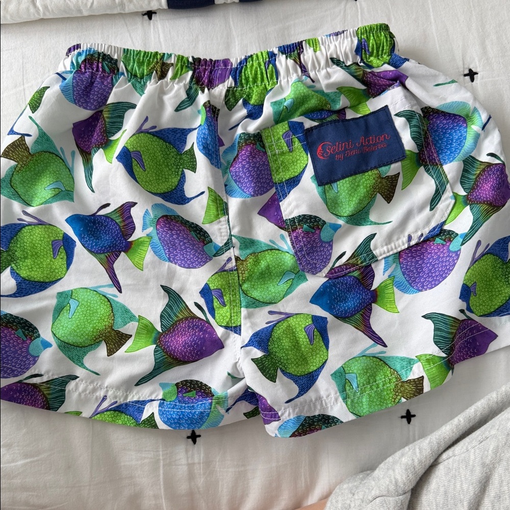 Eselini action By Eleni Balerba Multicolor Fish Print Swim Shorts